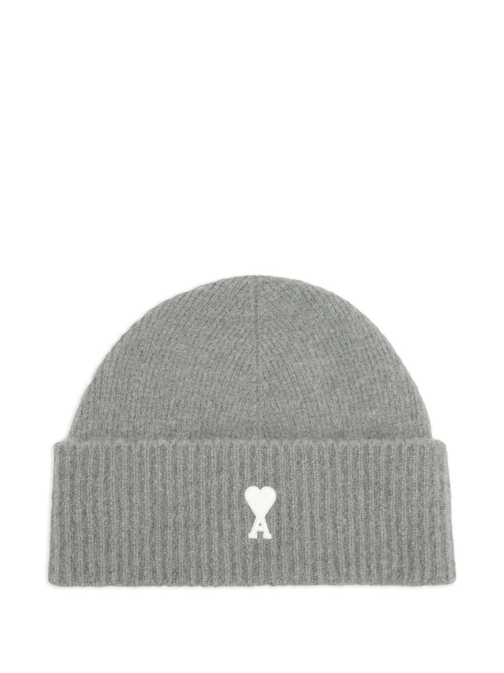 AMI PARIS Wool Beanie with Heart Motif - Banlieue91 -