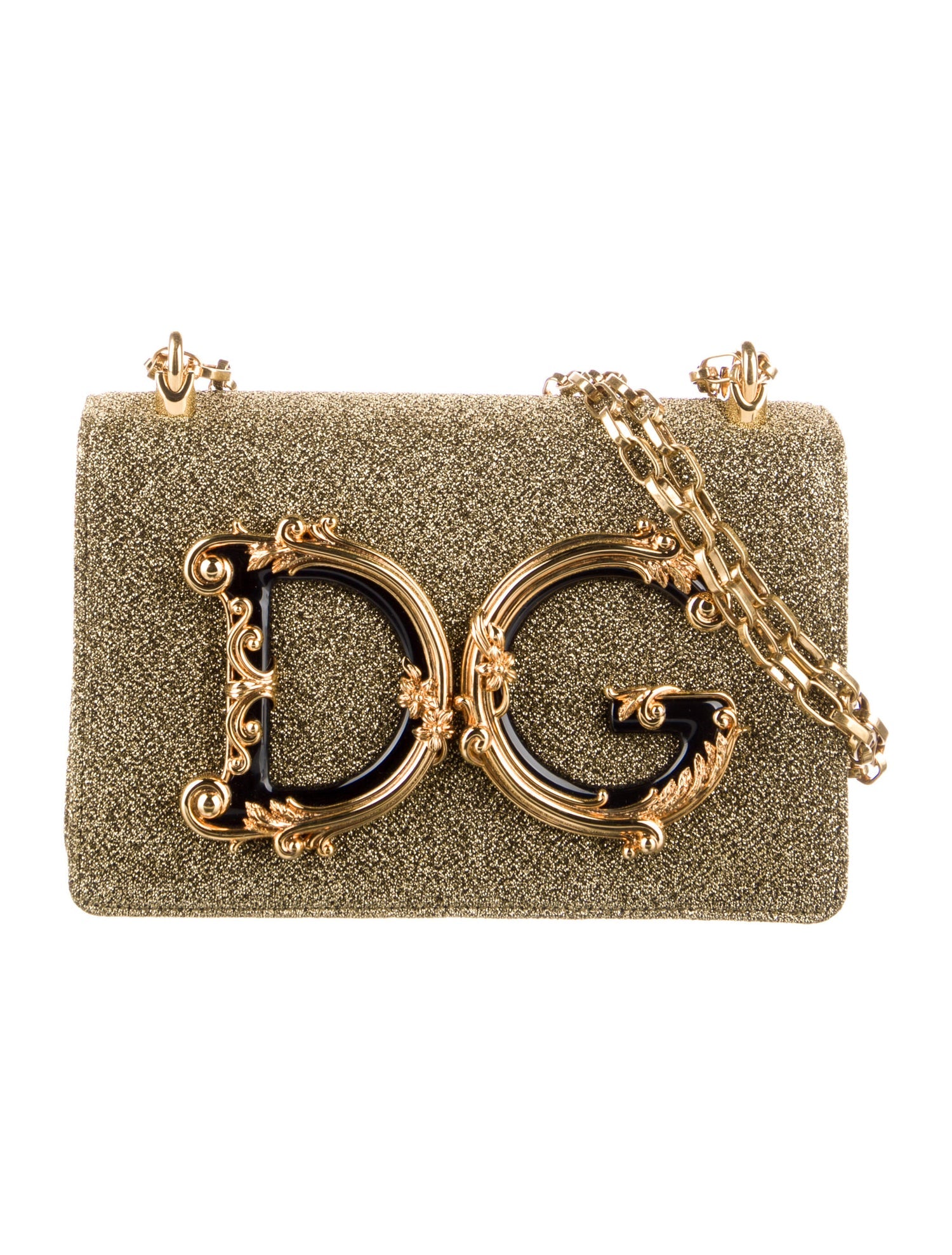 Dolce & Gabbana Girls Baroque Logo Metallic Mini Crossbody Bag - Banlieue91