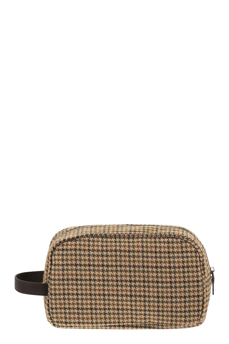 MC2 SAINT BARTH Mini Houndstooth Wool Blend Beauty Case - FW25 - Banlieue91 -