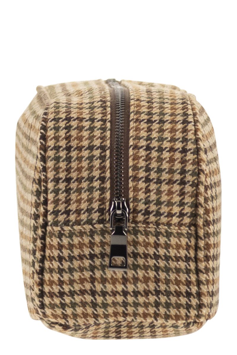 MC2 SAINT BARTH Mini Houndstooth Wool Blend Beauty Case - FW25 - Banlieue91 -