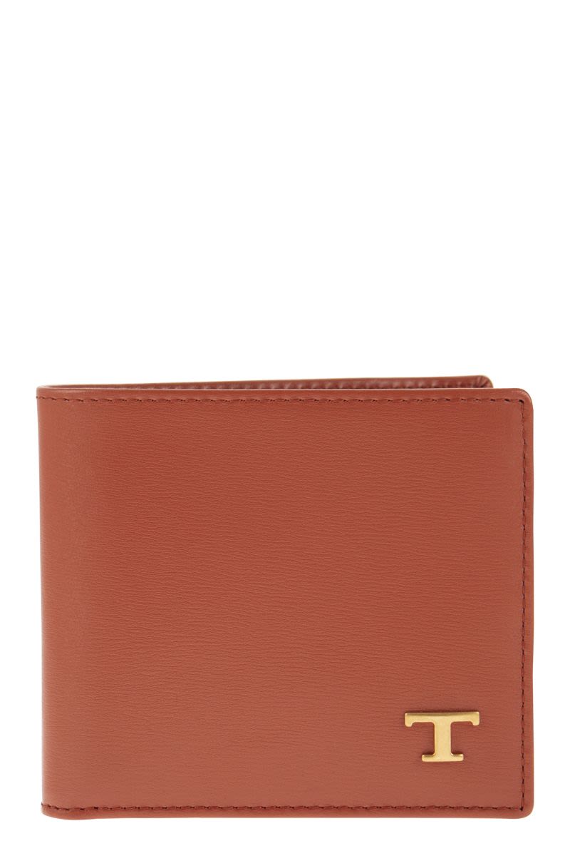 TOD'S Men's Mini Leather Wallet with Timeless Logo - 11 x 9.5 x 1.5 cm - Banlieue91 -