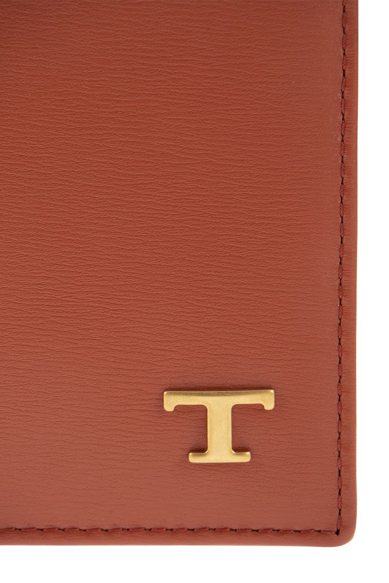 TOD'S Men's Mini Leather Wallet with Timeless Logo - 11 x 9.5 x 1.5 cm - Banlieue91 -