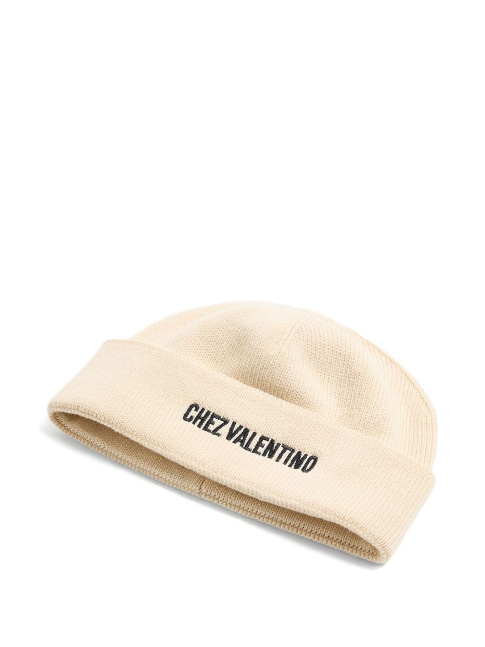 VALENTINO GARAVANI Cotton and Wool Beanie with Turn-Up Brim - Banlieue91 -