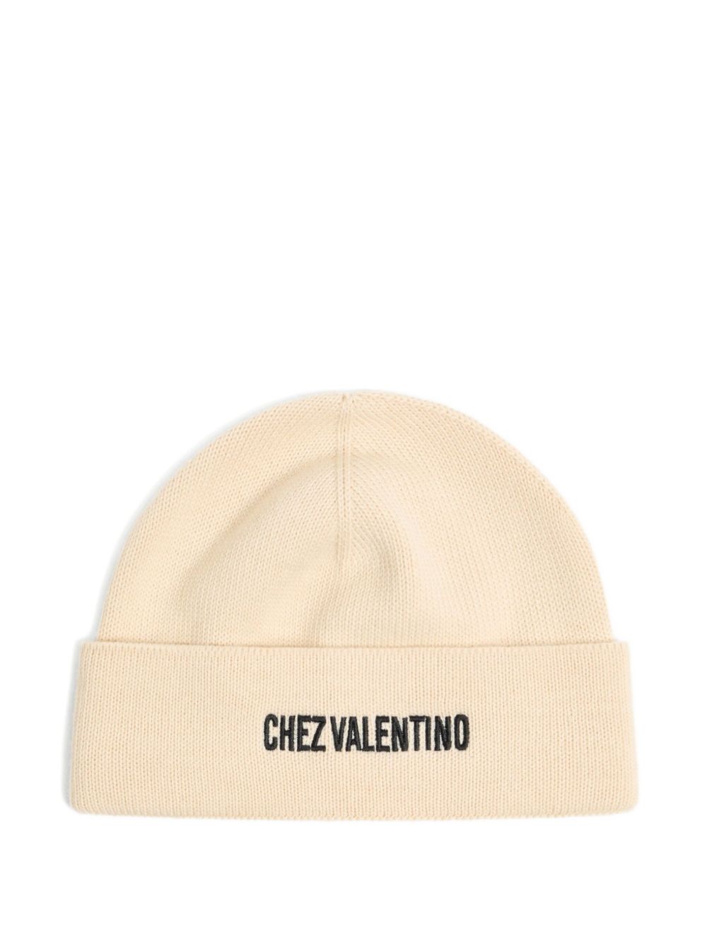 VALENTINO GARAVANI Cotton and Wool Beanie with Turn-Up Brim - Banlieue91 -