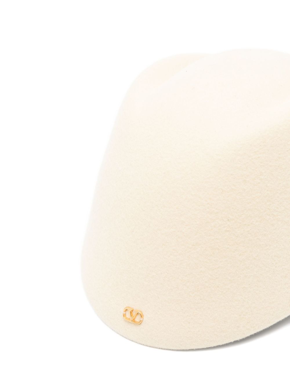 VALENTINO GARAVANI Men's Flat Crown Wool Hat with Gold-Tone Logo - Banlieue91 -