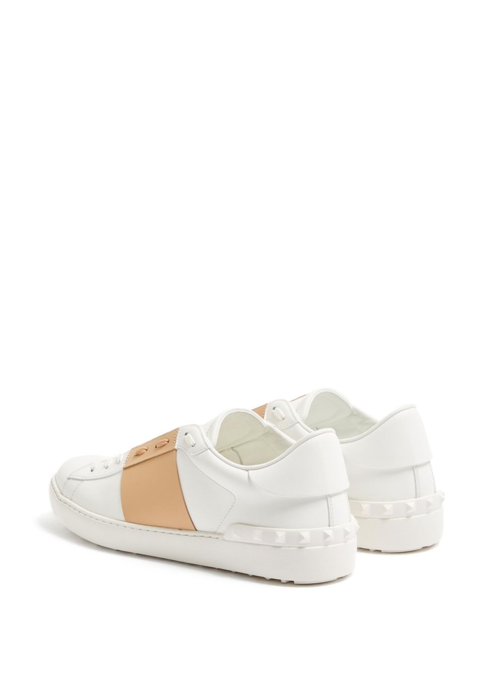 VALENTINO GARAVANI Open Leather Sneaker with Contrast Band and Stud Details - Banlieue91 -