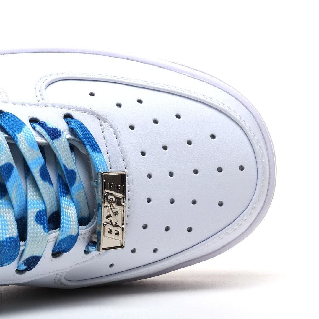 A Bathing Ape Bape Sta Low Camo White Blue Sneakers | Banlieue91