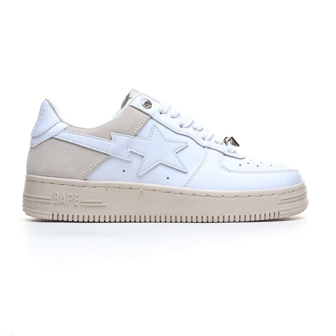 A Bathing Ape Bape Sta Low Suede Heel White | Banlieue91