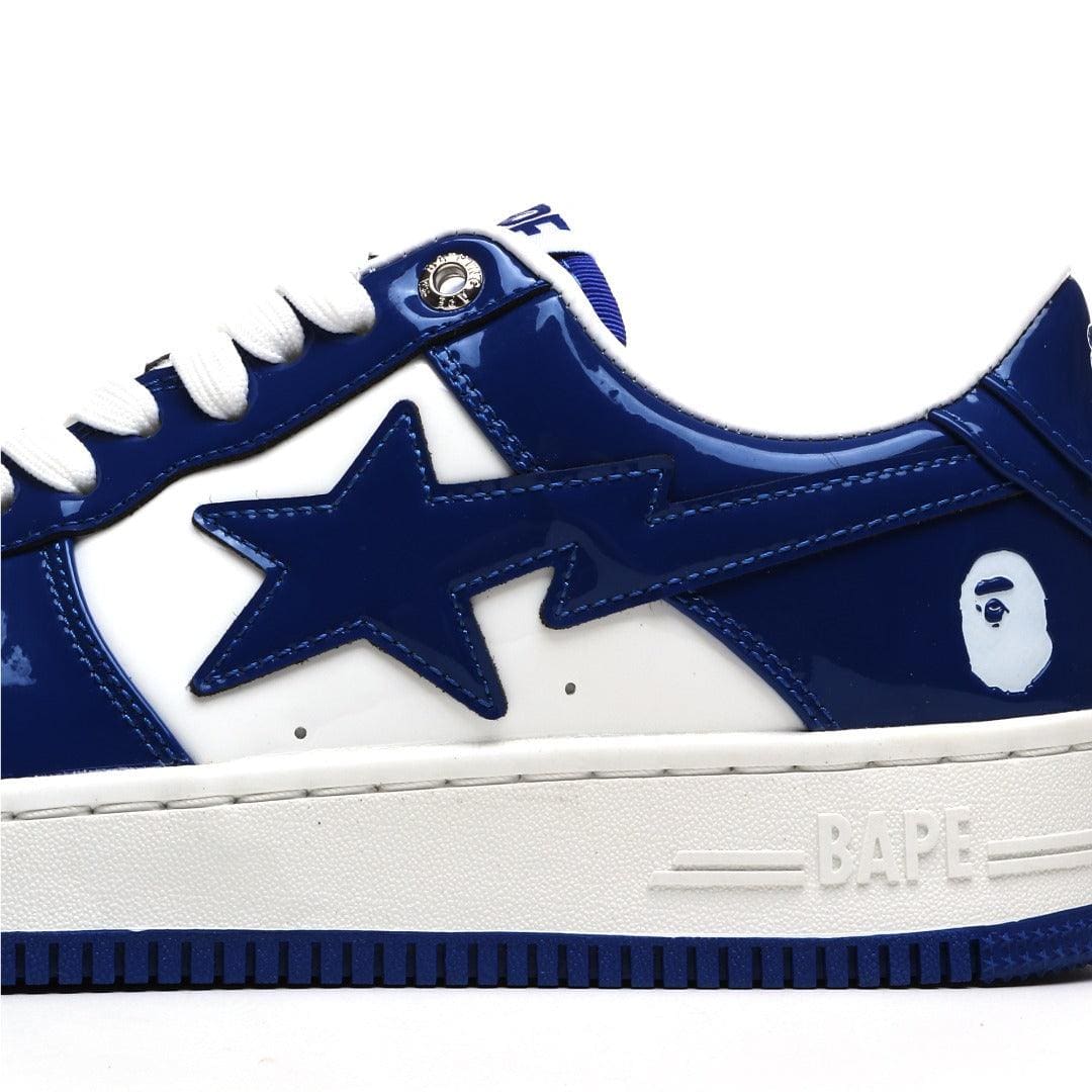 A Bathing Ape Bape Sta Patent Leather 'White Blue' | Banlieue91