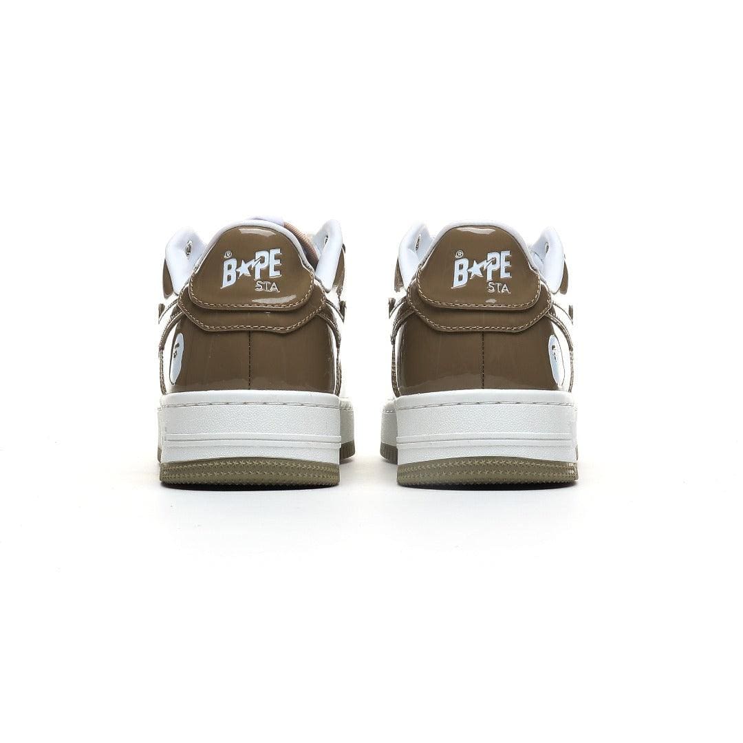 A Bathing Ape Bape Sta Patent Leather White Khaki | Banlieue91