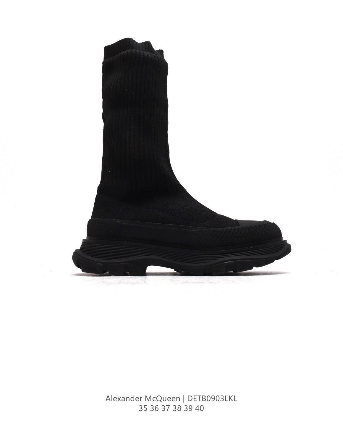 Alexander McQueen Graffiti Knit Tread Slick Boot - Banlieue91