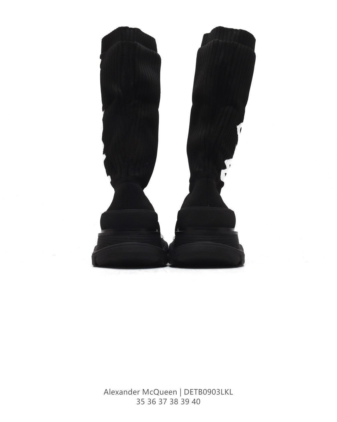 Alexander McQueen Graffiti Knit Tread Slick Boot - Banlieue91