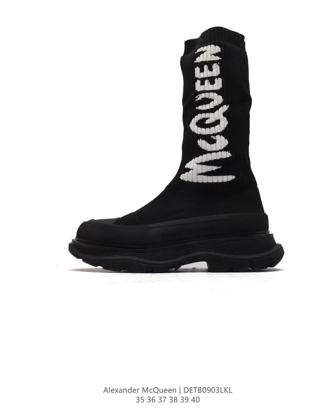 Alexander McQueen Graffiti Knit Tread Slick Boot - Banlieue91