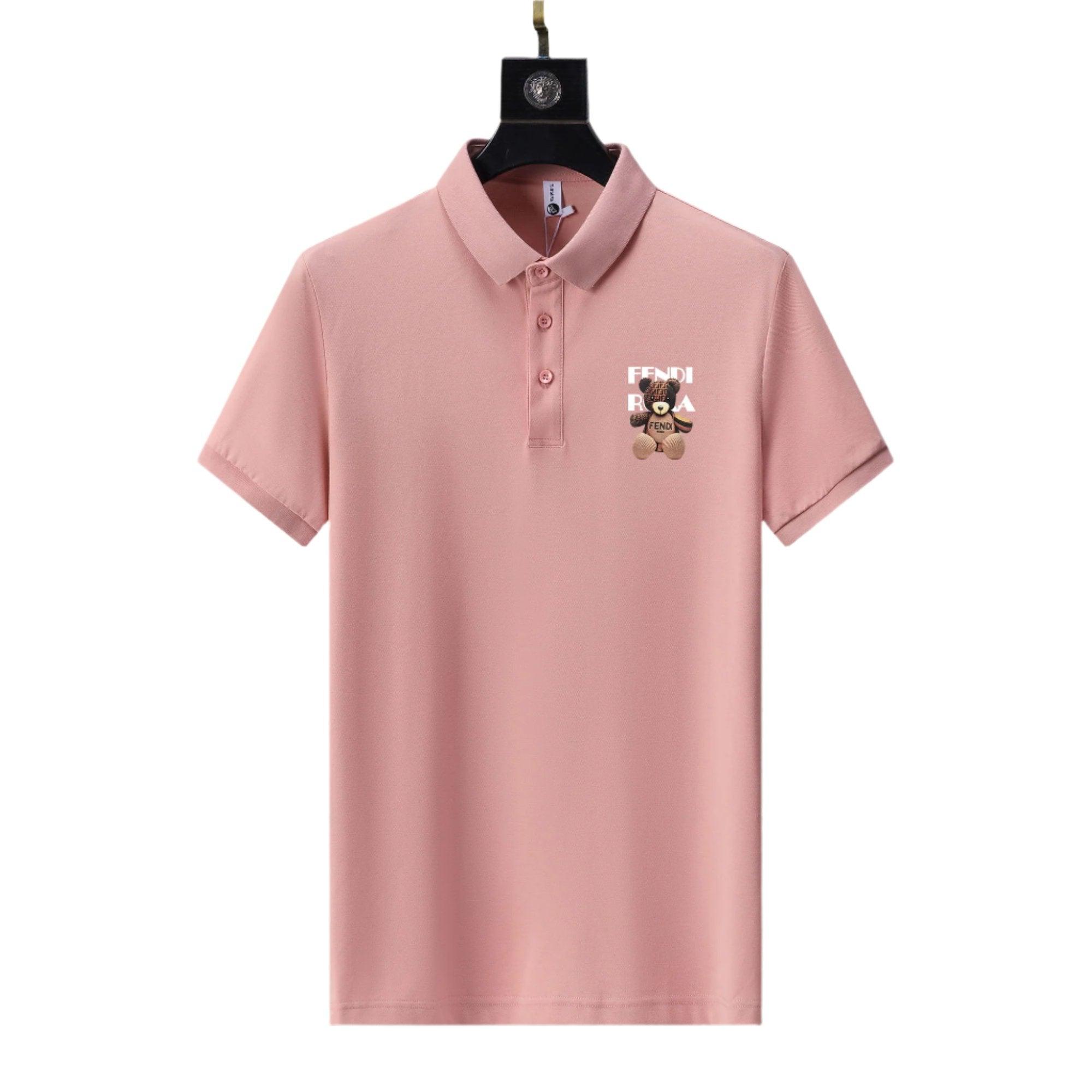 Fendi Pink T-shirt with Collar - Banlieue91