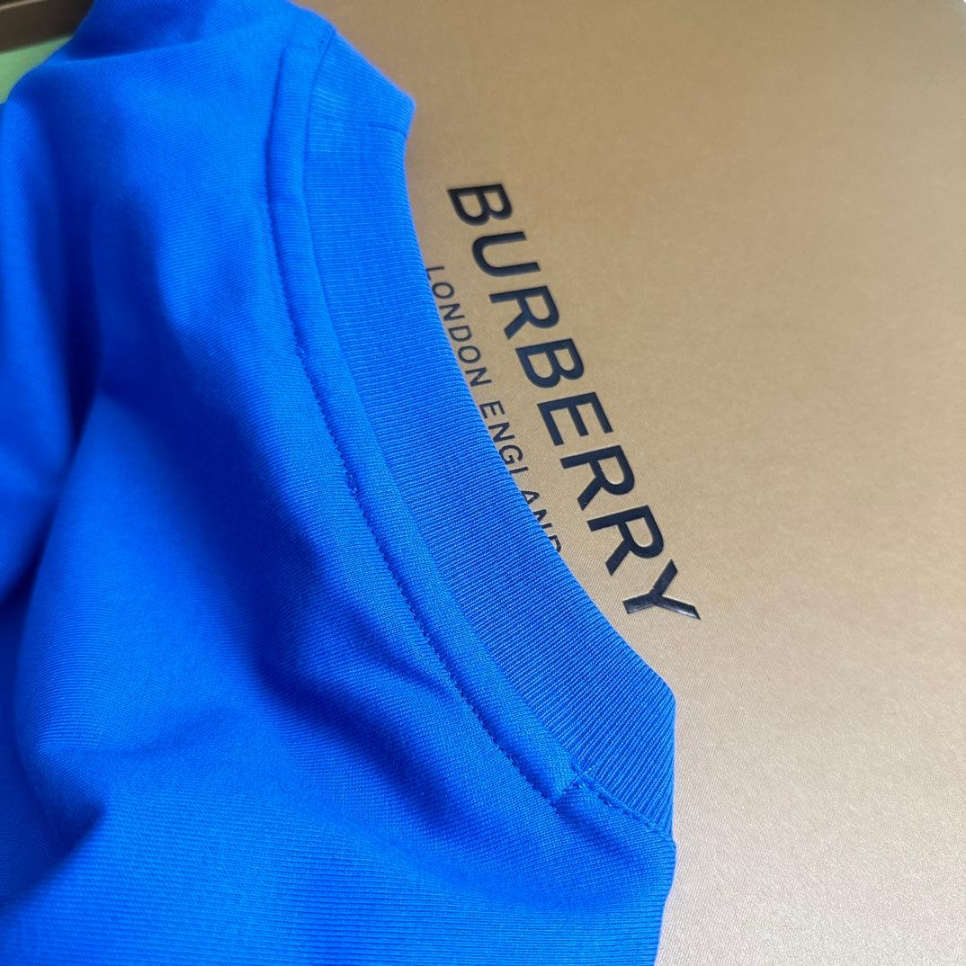 Burberry Blue T-Shirt Without Collar - Banlieue91