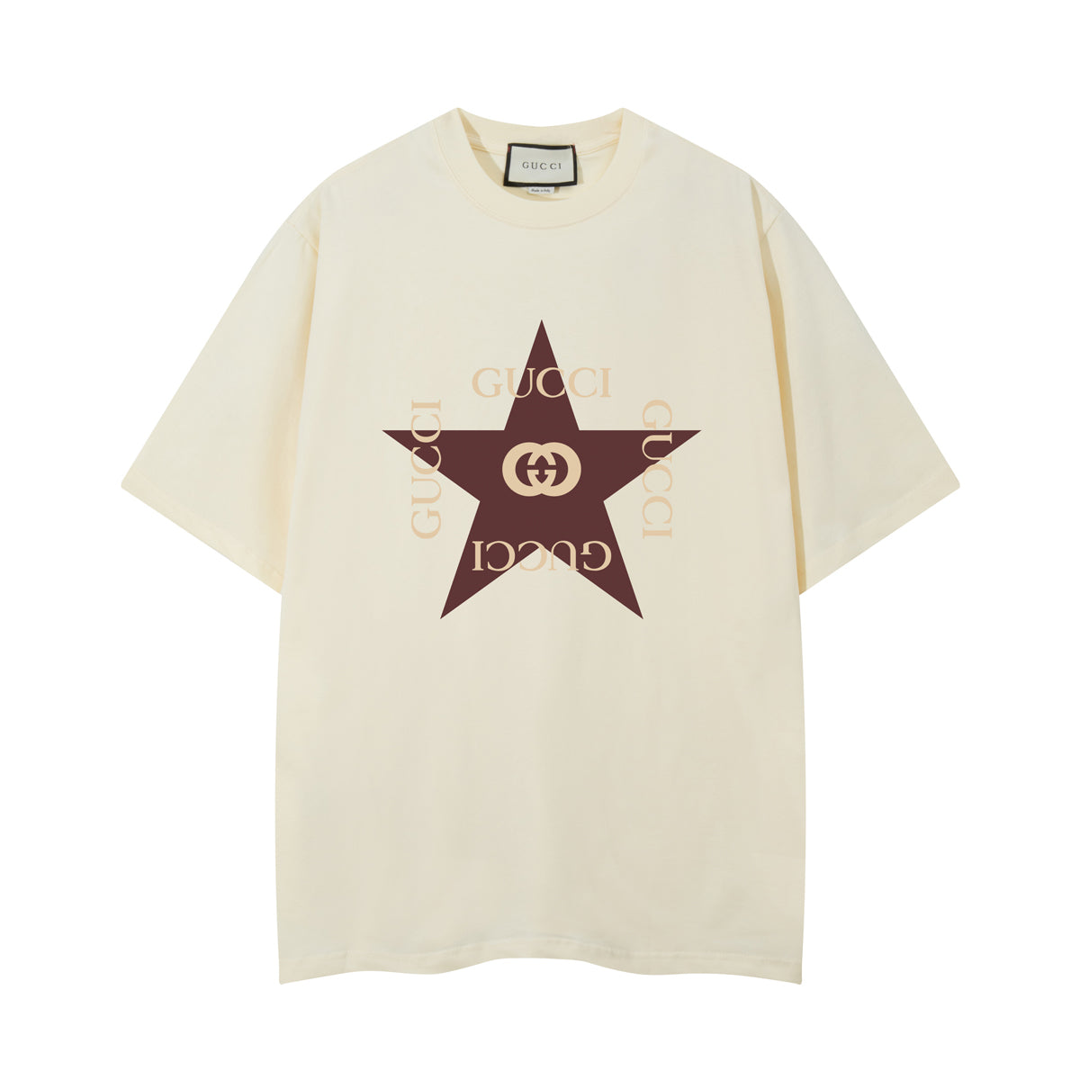 Gucci T-Shirt Without Collar 'Beige' - Banlieue91