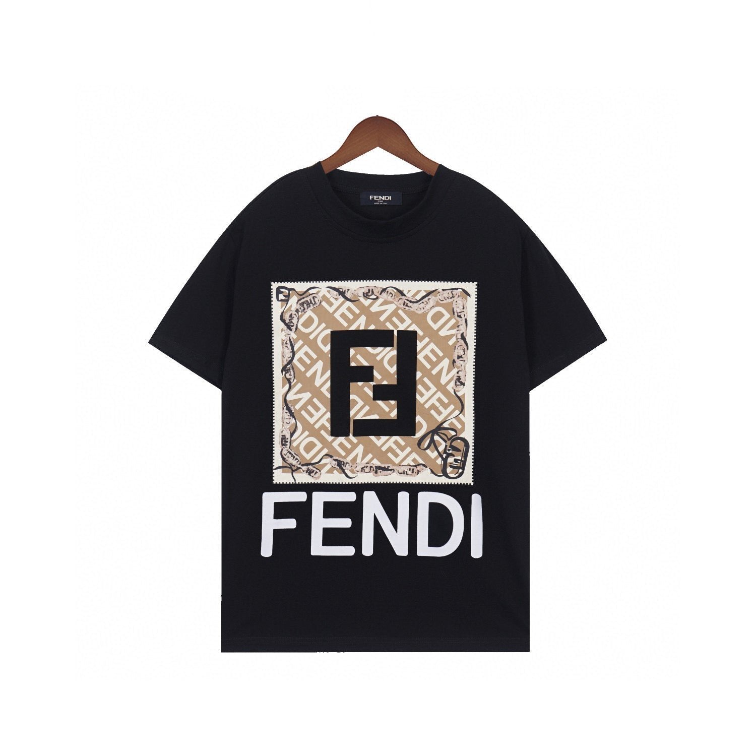 Fendi T-Shirt without Collar 'Black' - Banlieue91