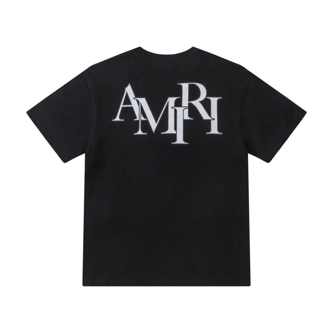 Amiri Black T-Shirt Without Collar - Banlieue91