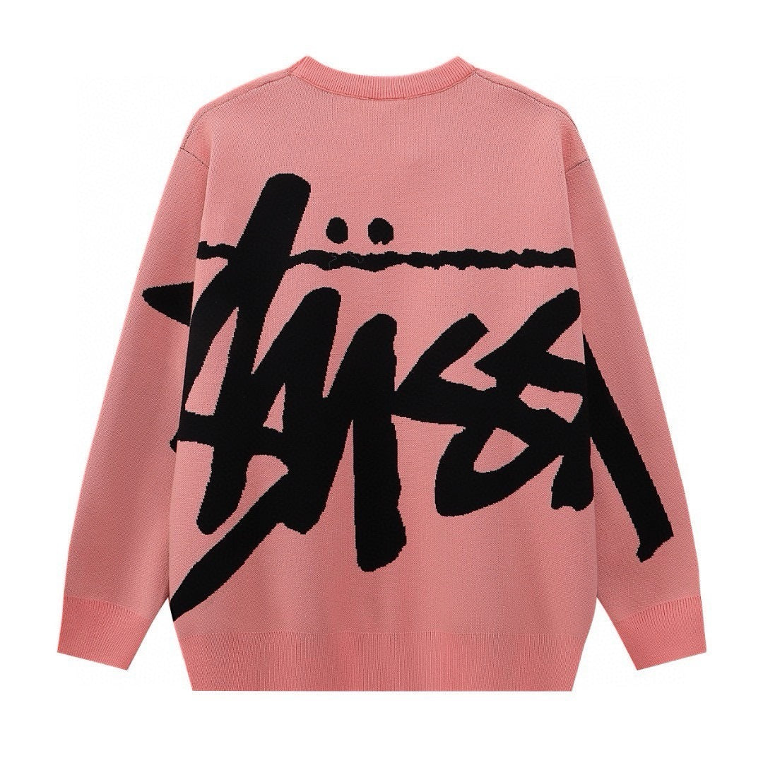Stussy Stock Sweater Pink - Banlieue91 -