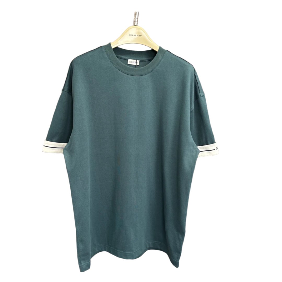 Burberry Green T-Shirt Without Collar - Banlieue91