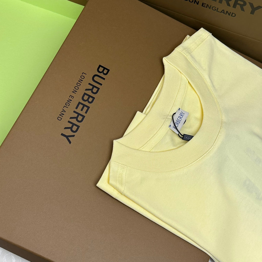 Burberry Yellow T-Shirt Without Collar - Banlieue91