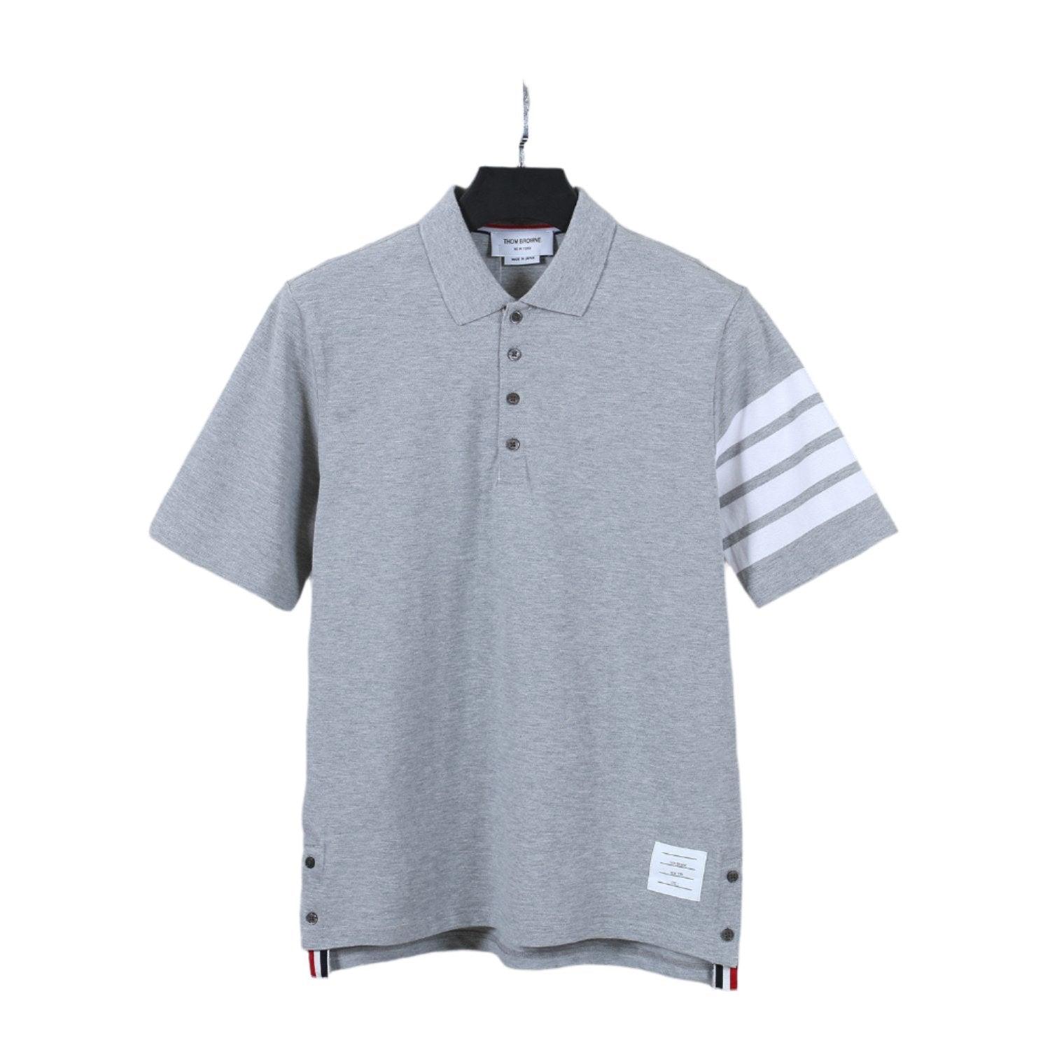 Thom Browne Grey T-Shirt with Collar - Banlieue91