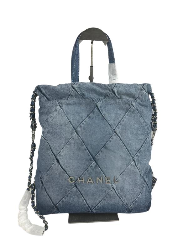 Chanel Denim Quilted Chanel 22 Backpack - Banlieue91