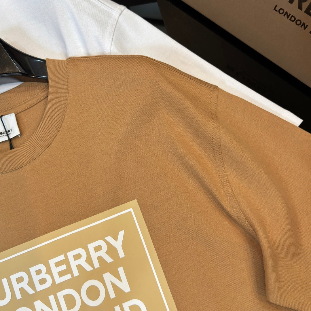 Burberry Brown & Beige T-Shirt Without Collar - Banlieue91