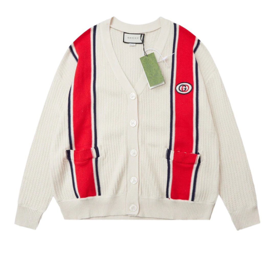 Gucci Knit cotton cardigan with patch Ivory - Banlieue91