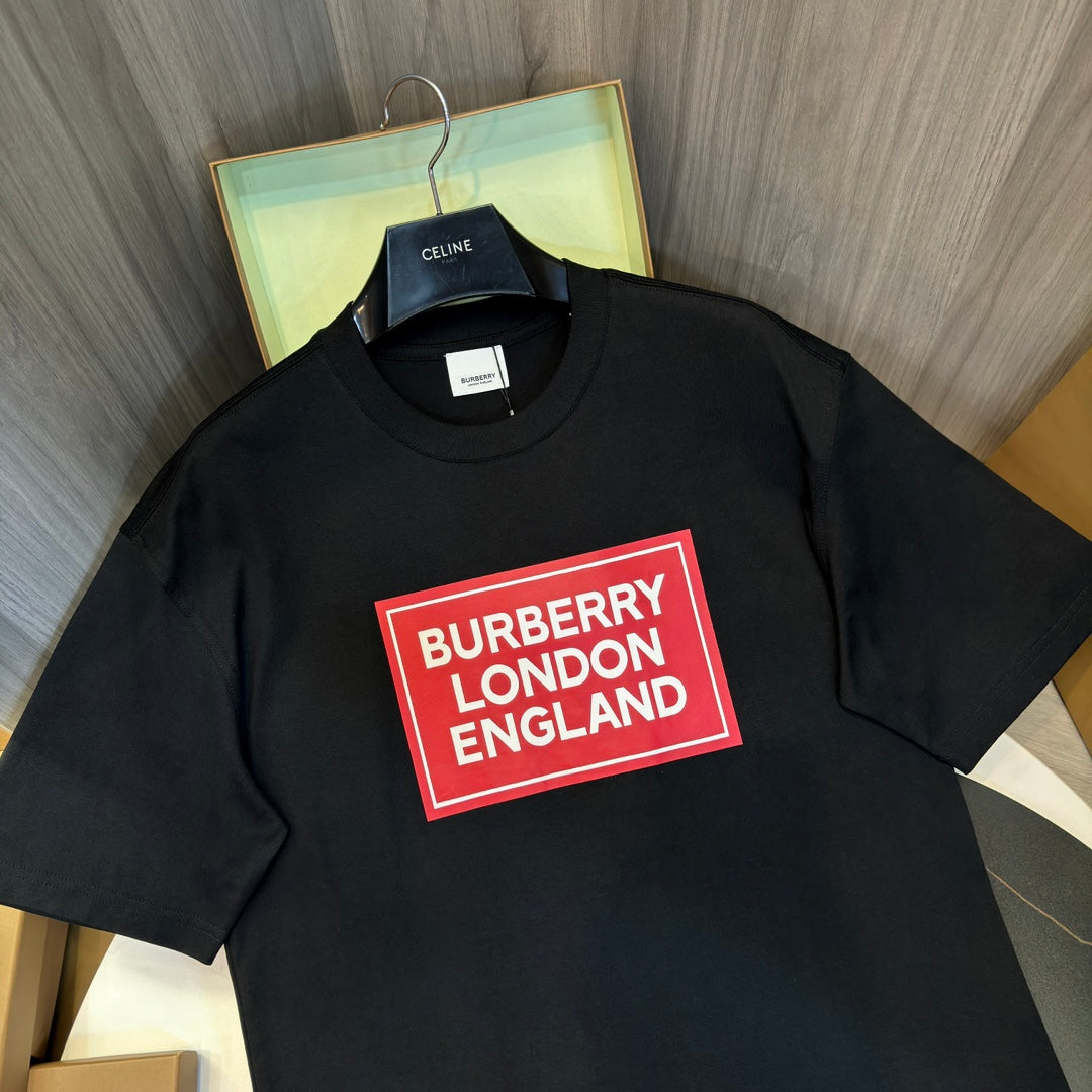 Burberry Black & Red T-Shirt Without Collar - Banlieue91