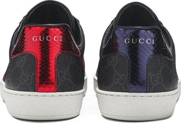 Ace Supreme GG Guccissima Logo Web Stripe Flat Sneakers - Banlieue91