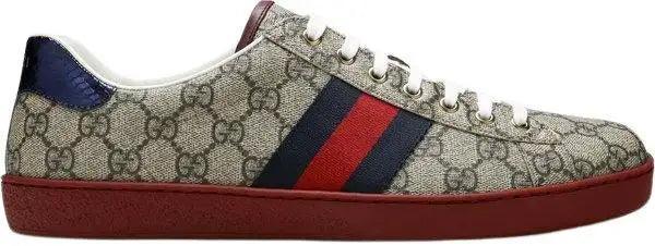 Ace Supreme GG Guccissima Logo Web Stripe Flat Sneakers - Banlieue91