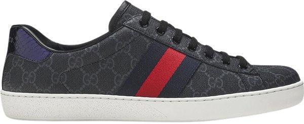 Ace Supreme GG Guccissima Logo Web Stripe Flat Sneakers - Banlieue91