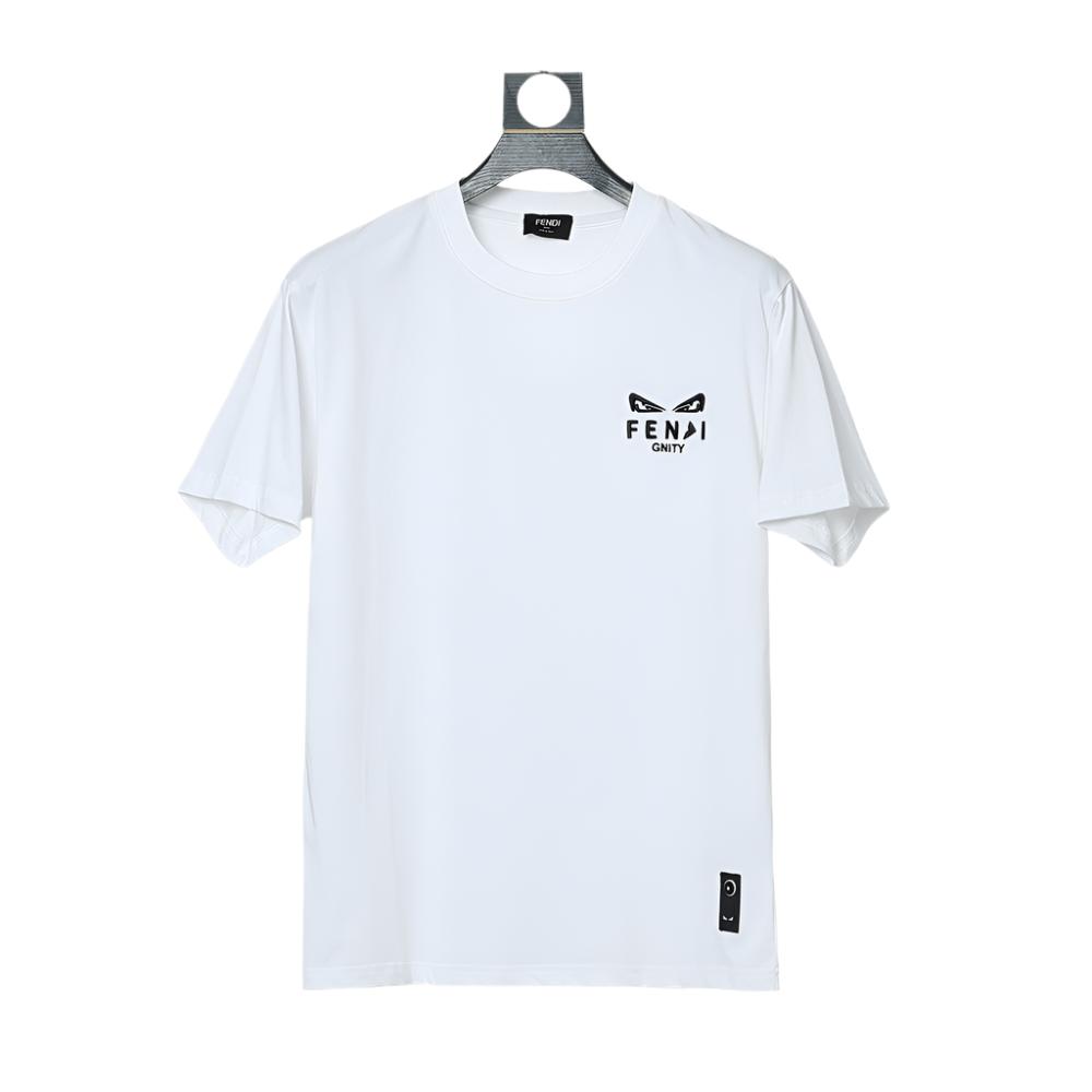 Fendi T-Shirt without Collar 'White & Black' - Banlieue91