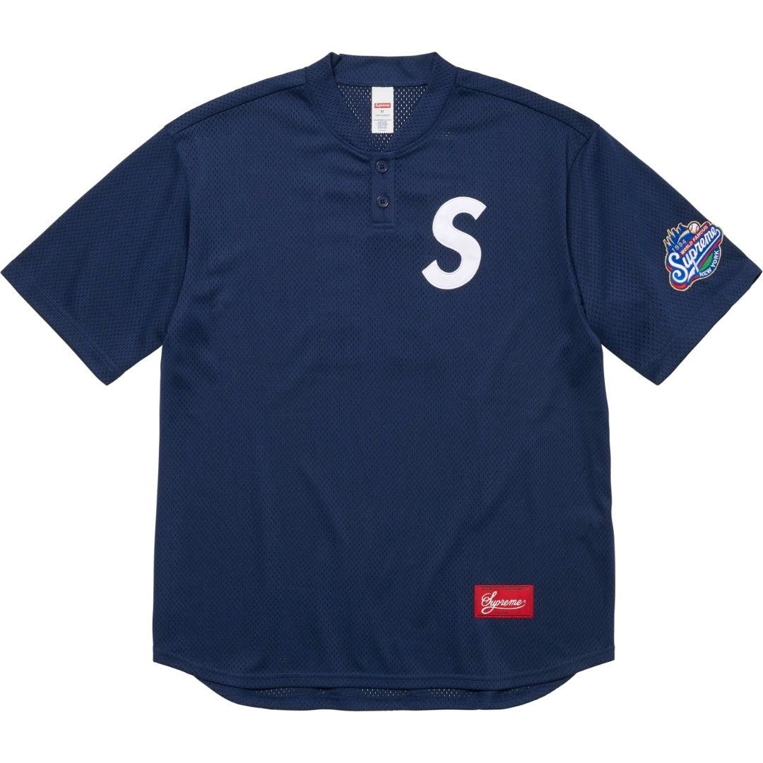 Supreme S Logo Baseball Henley - Banlieue91 -