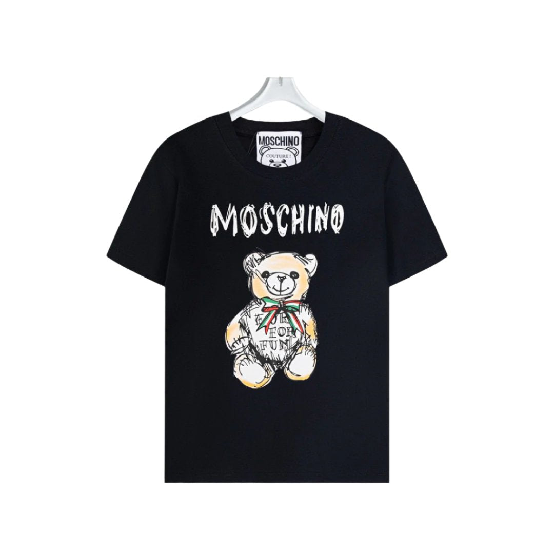 Moschino T-Shirt With Teddy Bear Without Collar 'Black' - Banlieue91