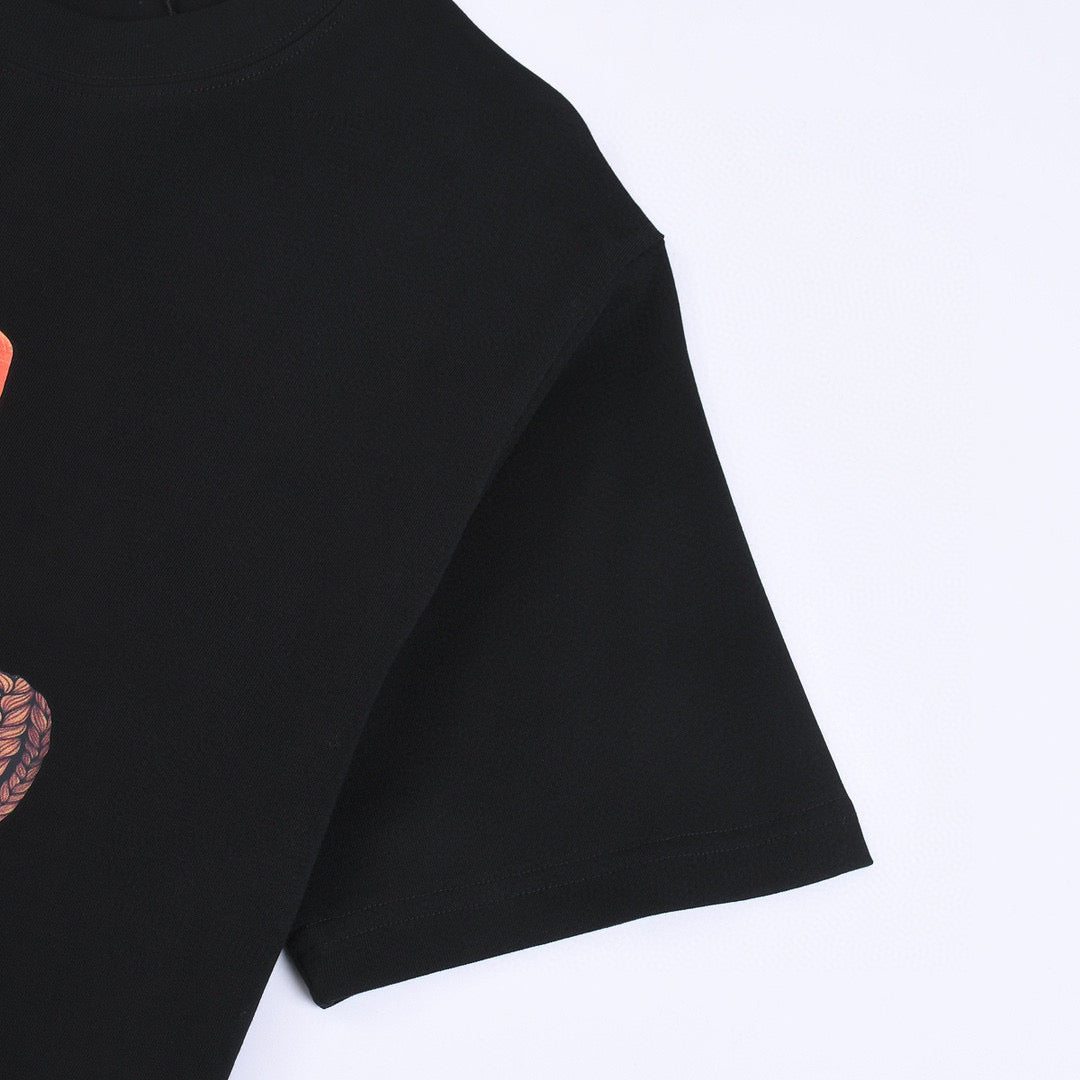 Fendi T-Shirt without Collar 'Black-Orange' - Banlieue91