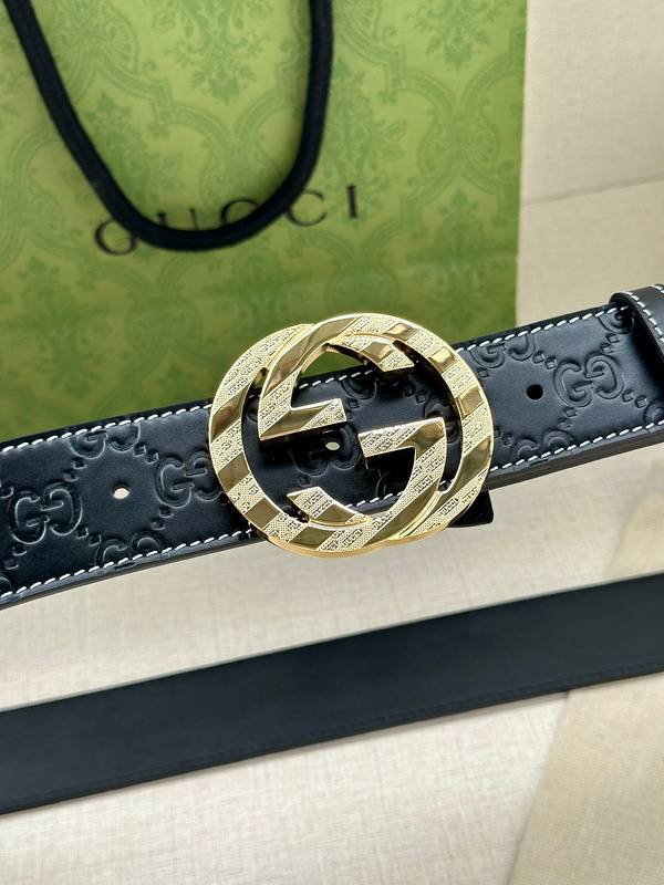 GUCCI Embellished coated-canvas and leather belt 'Black' - Banlieue91