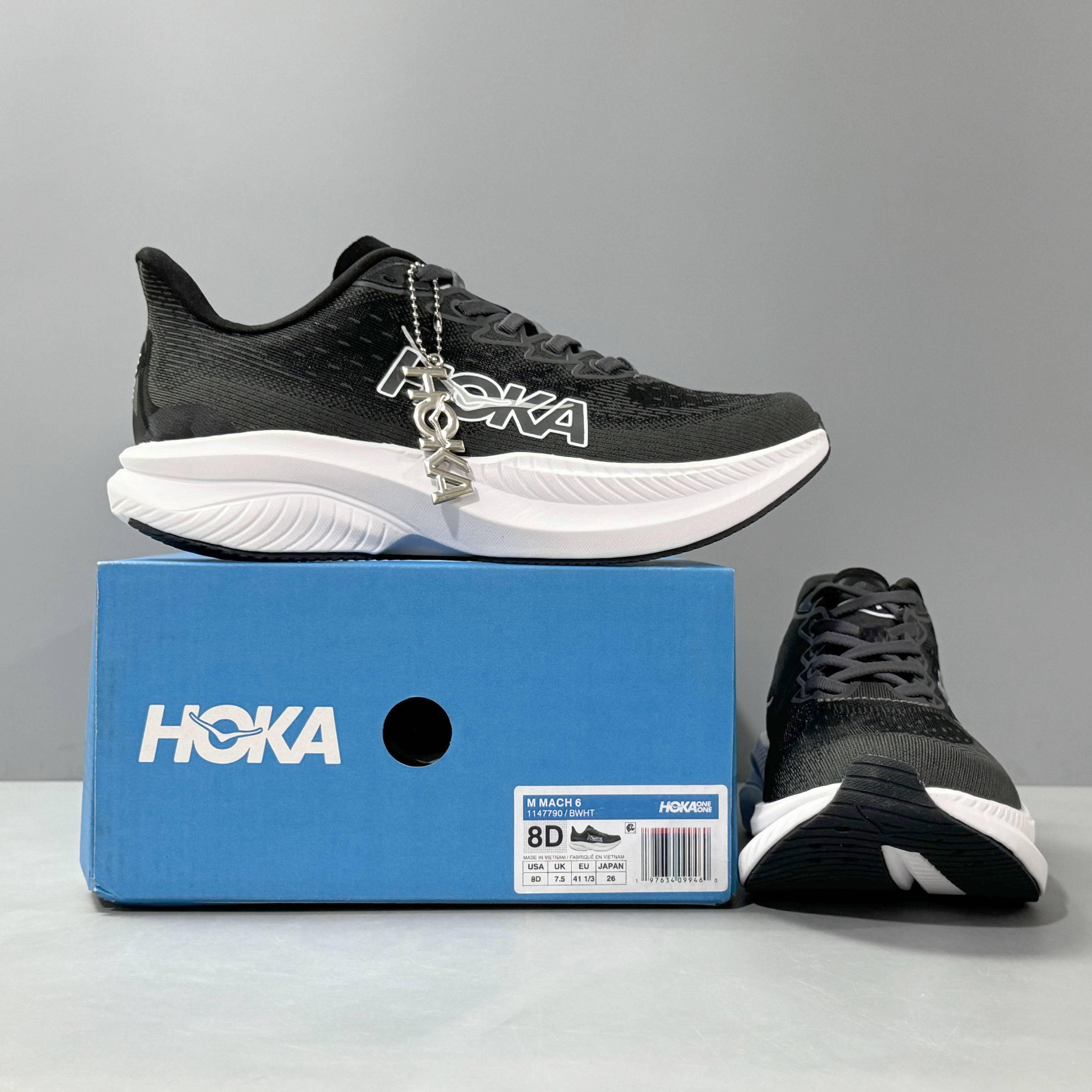 HOKA ONE ONE Mach 6 Wide 'Black White' - Banlieue91