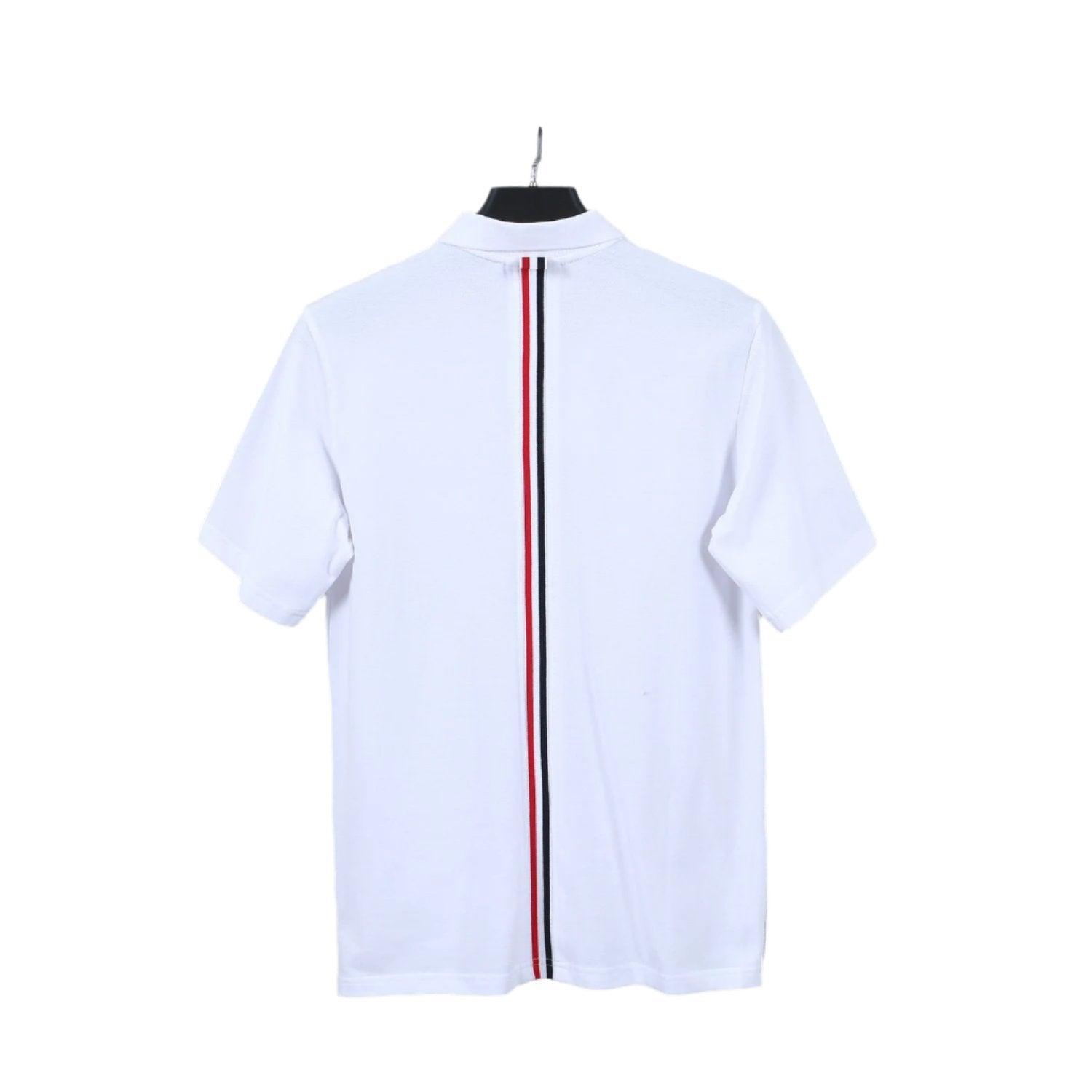 Thom Browne White T-Shirt with Collar - Banlieue91