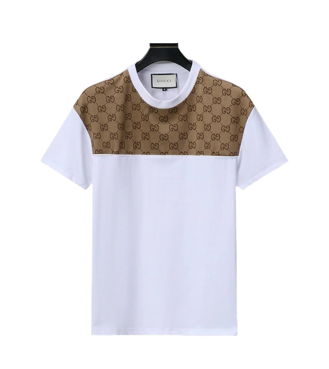 Gucci T-Shirt Without Collar 'White-Brown' - Banlieue91