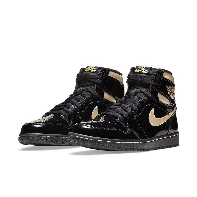 Air Jordan 1 High 'Black Metallic Gold Patent' - Banlieue91