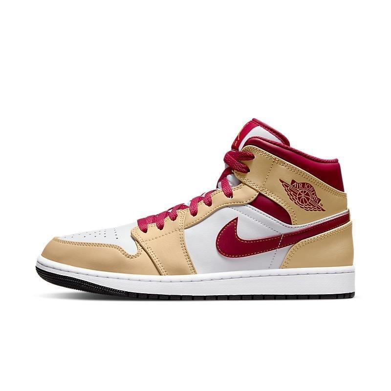 Air Jordan 1 Mid 'Light Curry Cardinal' - Banlieue91