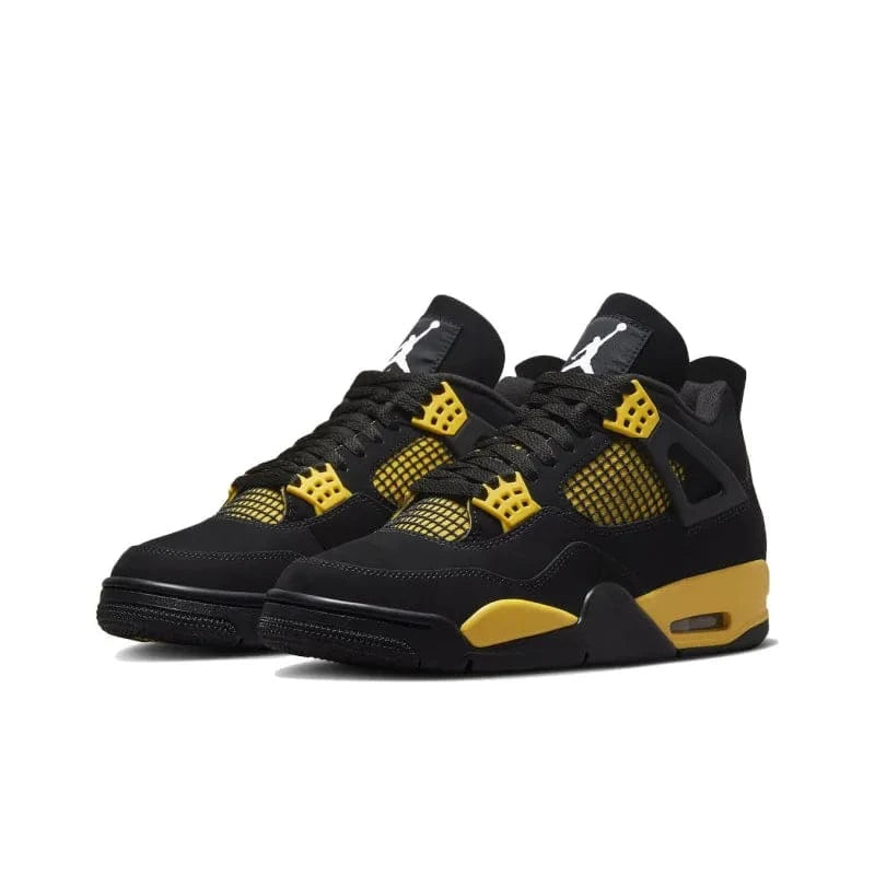 Air Jordan 4 Retro Thunder – Men's Iconic Sneakers (Black/Tour Yellow) | Banlieue91