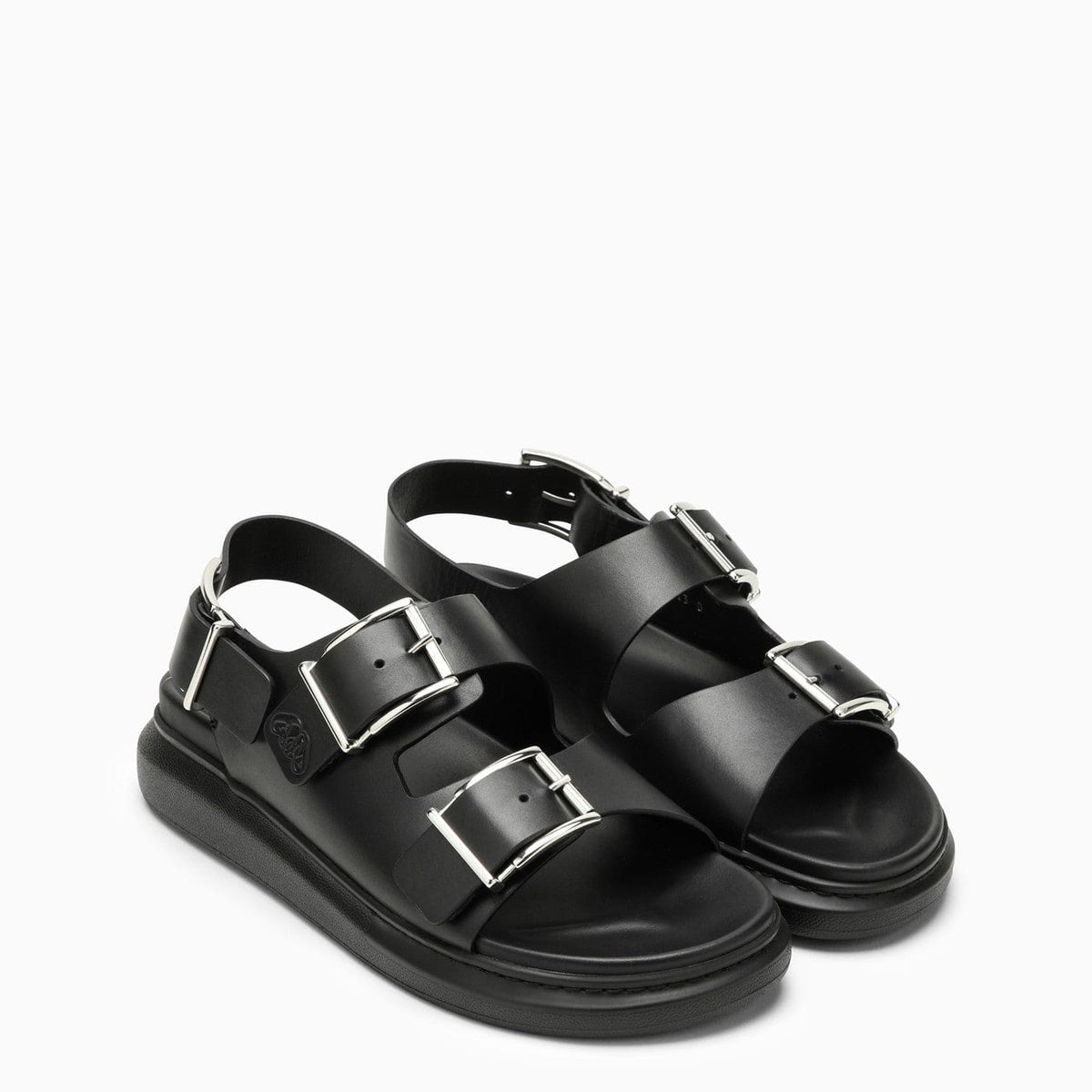 Alexander Mc Queen Black Leather Sandal | Banlieue91