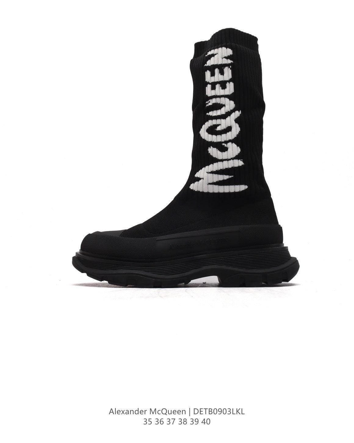 Alexander McQueen Graffiti Knit Tread Slick Boot | Banlieue91