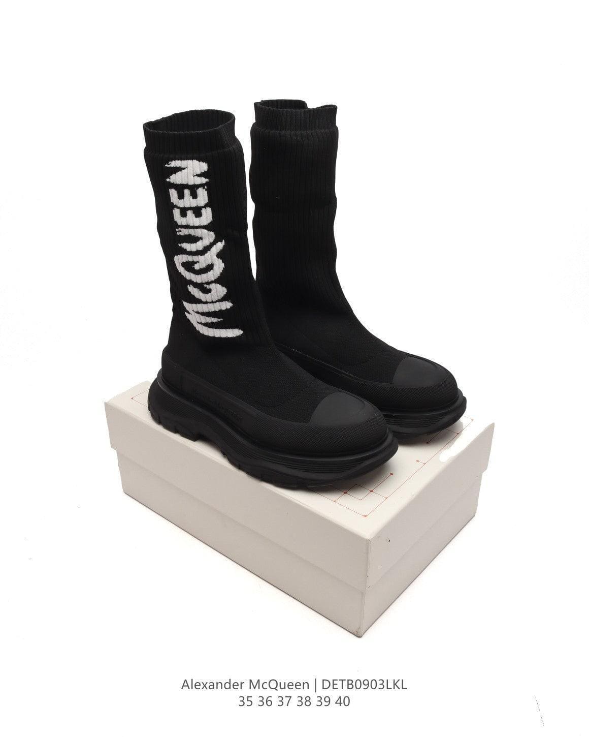 Alexander McQueen Graffiti Knit Tread Slick Boot | Banlieue91