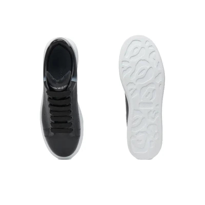 Alexander McQueen Larry Leather Sneakers 'Black White' | Banlieue91