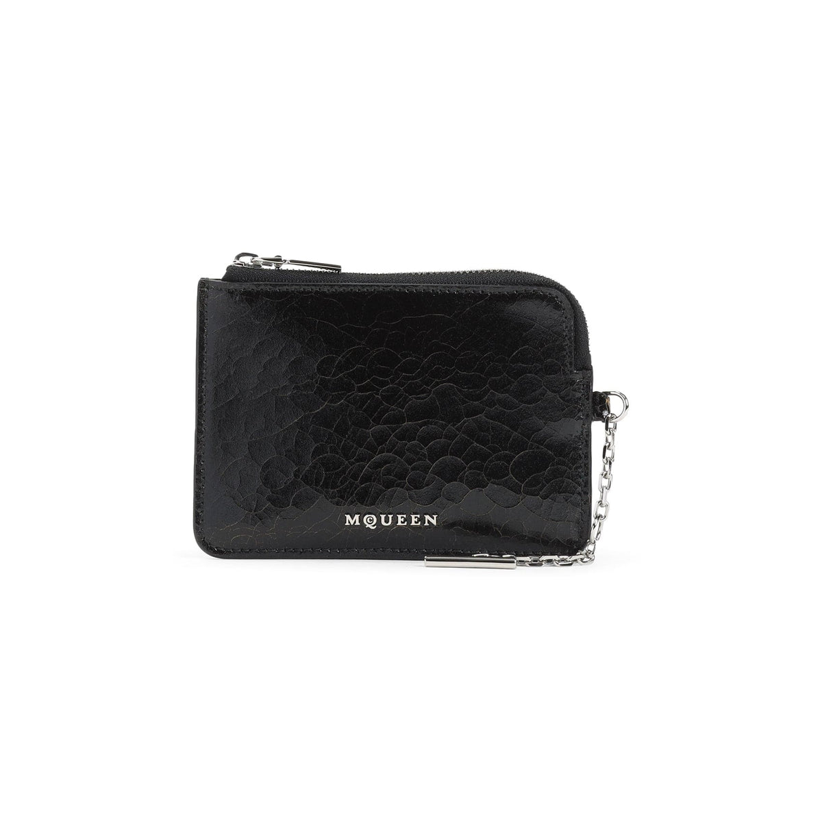 ALEXANDER MCQUEEN Mini Leather Card Holder with Sling Zip Coin Pouch | Banlieue91