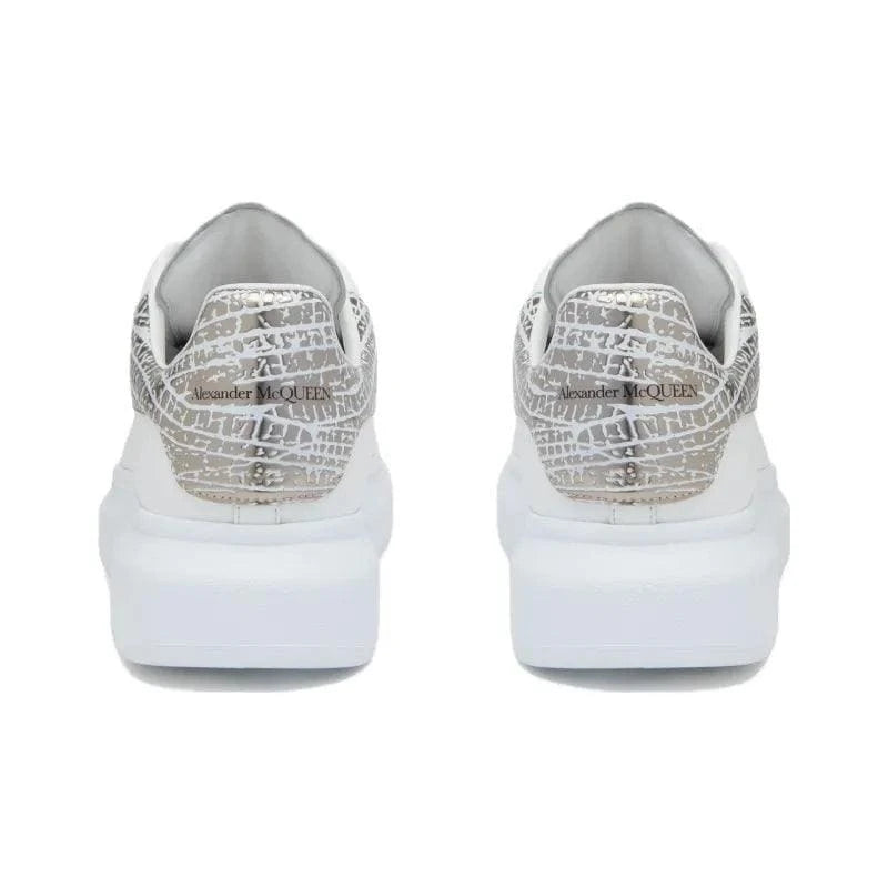 Alexander McQueen Oversized White Silver Croc | Banlieue91